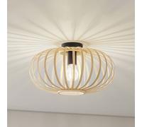 Lindby Lielle ceiling light, natural bamboo, Ø 38 cm