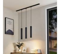 Lindby Linaro track lighting system, GU10, pendant, 3-bulb, black