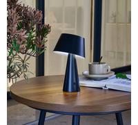 Lindby Lirinor LED Solar Table Lamp, black, plastic, 13 cm