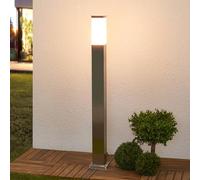 Lindby Lucande Modern Outdoor Lights Mains Powered, Die-cast Aluminum Bollard Lantern Light Post 65 cm IP54 for Garden Driveway Patio Porch 1 Suitable LED E27 Graphite Grey