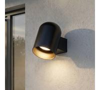 Lindby Lupil outdoor wall light, black, metal, GU10, IP44