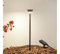 Lindby Lyris LED solar light, black, aluminium, 3,000 K