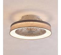 Lindby Mace LED ceiling fan, grey, Ø 47 cm, quiet, CCT