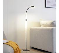 Lindby Maori LED floor lamp, 140 cm, black, CCT, dimmable