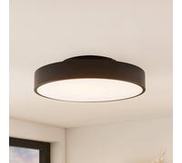 Lindby Milada LED ceiling light, black, CCT, remote control