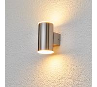 Lindby Morena - Stainless steel outdoor wall light LEDs