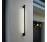 Lindby Neano LED wall light, 90cm, black, metal, IP54