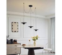 Lindby Norvind LED pendant light, 6-bulb, black, metal