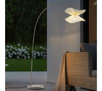 Lindby outdoor floor lamp Valdorin, beige, 199 cm, IP44
