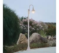 Lindby outdoor light Daphne, 220 cm, white, metal, E27