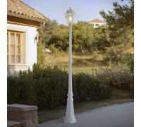 Lindby outdoor light Edana, 211 cm, white, metal, E27, IP44