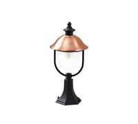 Lindby Outdoor Lights Clint dimmable (Vintage, Antique) in Copper Made of Aluminium (1 Light Source E27) from Pillar Garden Path Bollard lamp