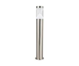 Lindby Outdoor Lights Fabrizio (Modern) in Silver Made of Stainless Steel (1 Light Source,) from Garden, Path Bollard lamp Pillar