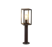 Lindby Outdoor Lights 'Filimon' Modern Black Aluminium Pillar Light 12 cm x 12 cm x 50 cm, E27, Dimmable, IP44, 40W, Warm White, Garden, Pathway, Patio