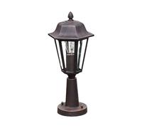 Lindby Outdoor Lights Lamina dimmable (Antique, Vintage) in Brown Made of Aluminium (1 Light Source E27) from Pillar Garden Path Bollard lamp