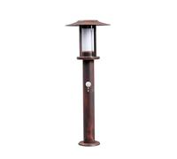 Lindby Outdoor Lights with Sensor Pavlos Motion Detector in Brown Made of Stainless Steel (1 Light Source,) from Pillar, Garden Path Bollard lamp