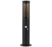 Lindby Outdoor Lights with Sensor Statius Motion Detector (Modern) in Black Made of Metal (1 Light Source, E27) from Pillar Garden Path Bollard lamp
