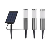 Lindby Outdoor Solar Lights Lexiane (Modern) in Silver Made of Stainless Steel (3 Light Sources,) from lamp, Garden