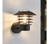 Lindby outdoor wall light Belmiro, iron, 23.5cm, E27, black