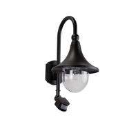 Lindby Outdoor Wall Light Daphne dimmable with Motion Detector (Modern) in Black Made of Aluminium (1 Light Source, E27) from wall lamp for Exterior/Interior Walls House Terrace und Balcony