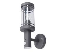 Lindby Outdoor Wall Light Djori dimmable with Motion Detector (Modern) in Silver Made of Stainless Steel (1 Light Source, E27) from wall lamp for Exterior/Interior Walls House Terrace und Balcony