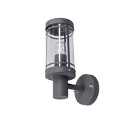 Lindby Outdoor Wall Light Djori (Modern) in Silver Made of Stainless Steel (1 Light Source, E27) from wall lamp for Exterior/Interior Walls House Terrace und Balcony