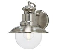 Lindby Outdoor Wall Light Gwendolyn dimmable (Modern) in Silver Made of Stainless Steel (1 Light Source, E27) from wall lamp for Exterior/Interior Walls House Terrace und Balcony