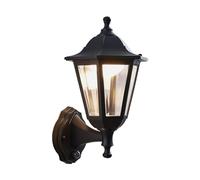 Lindby Outdoor Wall Light Iavo with Motion Detector (Antique, Vintage) in Black (1 Light Source,) from wall lamp for Exterior/Interior Walls House Terrace und Balcony