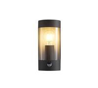 Lindby Outdoor Wall Light Junias dimmable with Motion Detector (Modern) in Black Made of Stainless Steel (1 Light Source, E27) from wall lamp for Exterior/Interior Walls House Terrace und Balcony