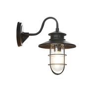 Lindby Outdoor Wall Light Kyan dimmable (Antique, Vintage) in Black (1 Light Source E27) from wall lamp for Exterior/Interior Walls House Terrace und Balcony