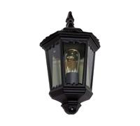 Lindby Outdoor Wall Light Lieva (Antique, Vintage) in Black Made of Aluminium (1 Light Source E27) from wall lamp for Exterior/Interior Walls House Terrace und Balcony