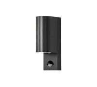 Lindby Outdoor Wall Light Palina dimmable with Motion Detector (Modern) in Black Made of Aluminium (2 Light Sources, GU10) from wall lamp for Exterior/Interior Walls House Terrace und Balcony