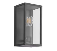 Lindby Outdoor Wall Light Peldar dimmable (Modern) in Black Made of Aluminium (1 Light Source, E27) from wall lamp for Exterior/Interior Walls House Terrace und Balcony