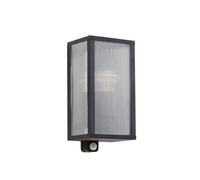 Lindby Outdoor Wall Light Peldar dimmable with Motion Detector (Modern) in Black Made of Aluminium (1 Light Source, E27) from wall lamp for Exterior/Interior Walls House Terrace und Balcony