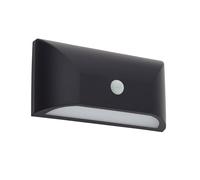 Lindby Outdoor Wall Light Siana with Motion Detector (Modern) in Black (1 Light Source,) from Wall lamp for Exterior/Interior Walls, House Terrace und Balcony