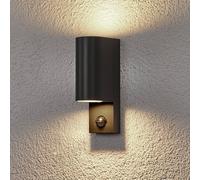 Lindby Palina outdoor wall light, sensor, IP44, anthracite