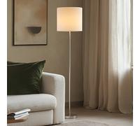 Lindby Parsa floor lamp, white, textile, height 167 cm, E27