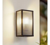 Lindby Peldar outdoor wall lamp, anthracite/ribbed, 26 cm