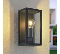 Lindby Peldar outdoor wall light, clear, 1-bulb, 26cm, metal