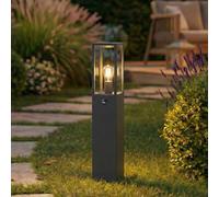 Lindby Peldar path light, anthracite/clear, 80 cm, sensor
