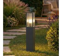 Lindby Peldar path light, anthracite/ribbed, 80 cm