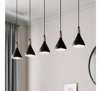 Lindby Ceiling Light Arina dimmable (Modern) in Black Made of Metal for e.g. Living Room & Dining (5 Light Sources, E14) from Pendant Lighting lamp Hanging Ceiling