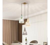 Lindby pendant light Belarion, multicolour, 3-bulb, Ø 55 cm