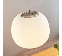 Lindby pendant light Ginevra, Ø 38 cm, white, glass, E27