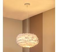 Lindby pendant light Heven, Ø 50 cm, white, plastic, E27