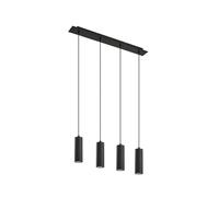 Lindby Pendant Light 'Joffrey' Modern Black Metal Ceiling Light 4 Light Sources GU10 Dimmable for Living Room & Dining Room 75 cm x 18 cm