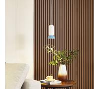 Lindby pendant light Kerimi, cream/blue, 1-bulb