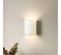 Lindby wall light Phil, white, glass, height 21cm