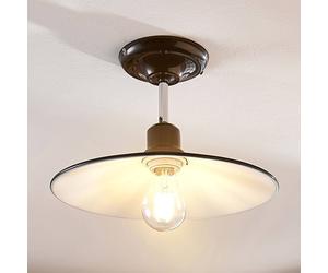 Lindby Phinea black metal ceiling lamp, vintage look