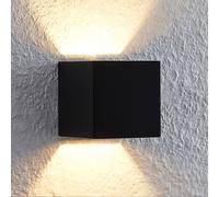Lindby Quaso LED wall lamp, concrete black